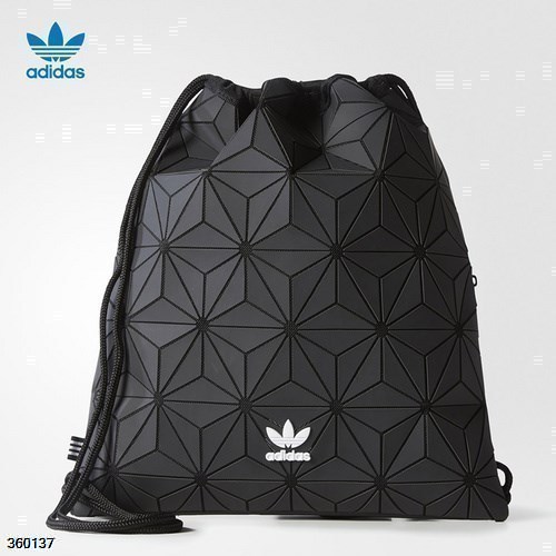 Adidas三葉草 3D GYM SACK菱形幾何圖案抽繩雙肩包男女背包DH0209