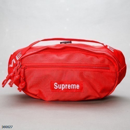 Supreme 18SS 44th Waist Bag 肩帶滿印LOGO腰包 單肩包 斜挎包 胸包 紅色
