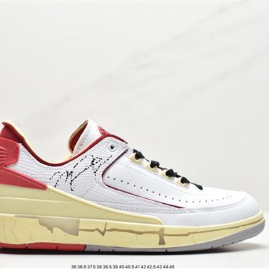 Off-White? x Air Jordan 2 Low"White/Sail-Red-Grey"邁克爾·喬丹AJ2代低幫複古休閑運動文化籃球鞋