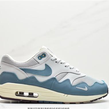 Patta x Nike Air Max 1 黑白灰 初代複古氣墊百搭休閑運動慢跑鞋