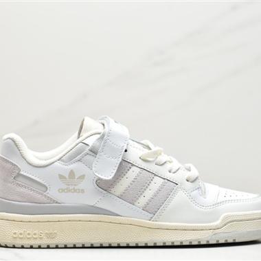 Adidas三葉草 Originals Forum 84 Low 羅馬系列魔術貼低幫複古系帶百搭休閑運動板鞋