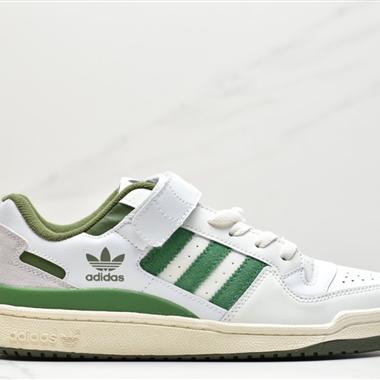 Adidas三葉草 Originals Forum 84 Low 羅馬系列魔術貼低幫複古系帶百搭休閑運動板鞋