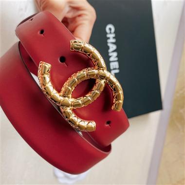 CHANEL  2022新款時尚皮帶 3.0CM