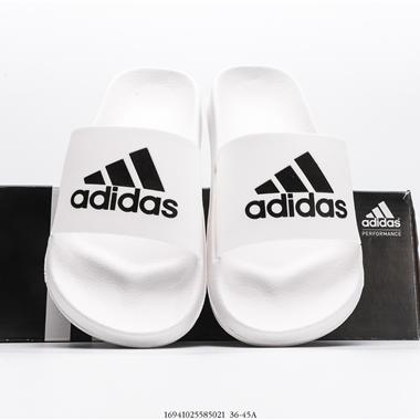Adidas Adilette Pride夏季軟底一字拖 沙灘拖鞋