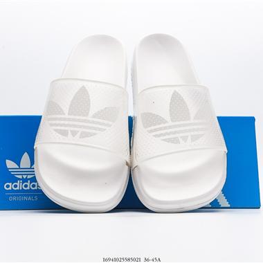 Adidas Adilette Pride夏季軟底一字拖 沙灘拖鞋