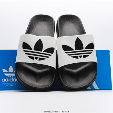 Adidas Adilette Pride夏季軟底一字拖 沙灘拖鞋