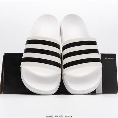 Adidas Adilette Pride夏季軟底一字拖 沙灘拖鞋