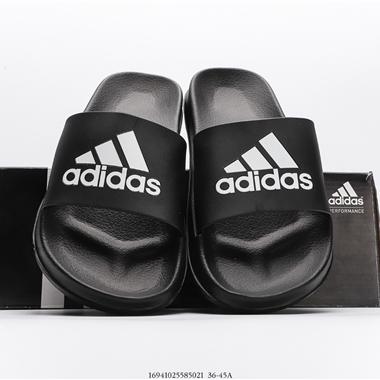 Adidas Adilette Pride夏季軟底一字拖 沙灘拖鞋