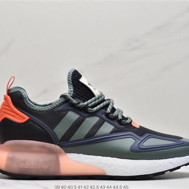 Adidas Originals ZX 2K Boost 全新爆米花緩震休閑運動跑鞋