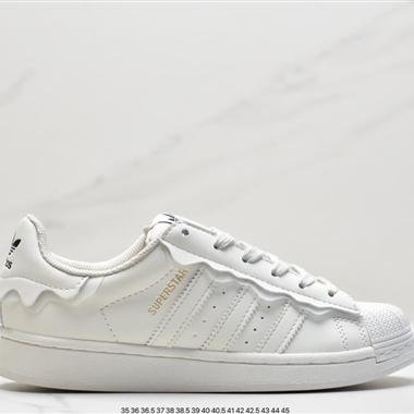 Adidas 三葉草 Originals Superstar"White/Black/Gold"貝殼頭經典百搭休閑運動板鞋