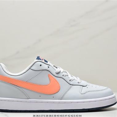 Nike Court Borough Low 2"Grey/White/Lake Blue"學院系列休閑運動皮革板鞋