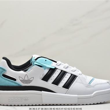 Adidas三葉草 Originals Forum 84 Low 羅馬系列魔術貼低幫複古系帶百搭休閑運動板鞋