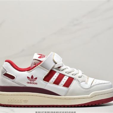 Adidas 三葉草 Originals Forum 84 Low 羅馬系列魔術貼低幫複古系帶百搭休閑運動板鞋