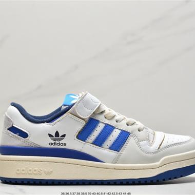Adidas 三葉草 Originals Forum 84 Low 羅馬系列魔術貼低幫複古系帶百搭休閑運動板鞋