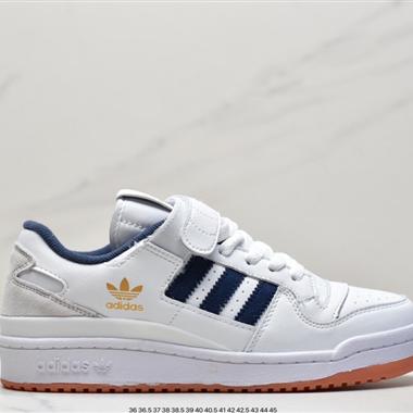 Adidas 三葉草 Originals Forum 84 Low 羅馬系列魔術貼低幫複古系帶百搭休閑運動板鞋