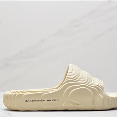 Adidas Original Adilette 22 Slide"Black Grey"椰子風沙灘涉水百搭運動穿搭拖鞋