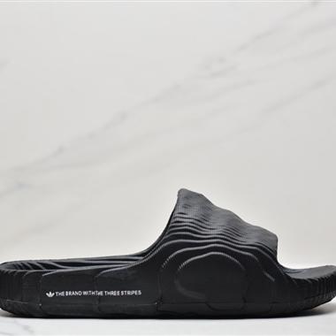 Adidas Original Adilette 22 Slide"Black Grey"椰子風沙灘涉水百搭運動穿搭拖鞋