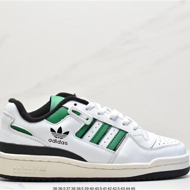 Adidas三葉草 Originals Forum 84 Low 羅馬系列魔術貼低幫複古系帶百搭休閑運動板鞋