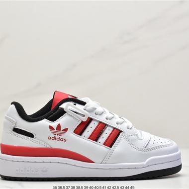 Adidas三葉草 Originals Forum 84 Low 羅馬系列魔術貼低幫複古系帶百搭休閑運動板鞋