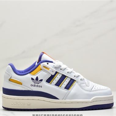 Adidas三葉草 Originals Forum 84 Low 羅馬系列魔術貼低幫複古系帶百搭休閑運動板鞋
