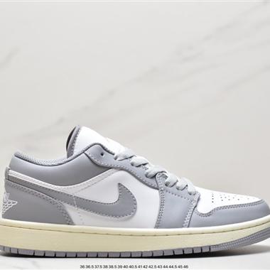 Nike Air Jordan 1 Low 灰白AJ1喬1低幫休閑板鞋 