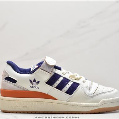 Adidas 三葉草 Originals Forum 84 Low 羅馬系列魔術貼低幫復古系帶百搭休閑運動板鞋