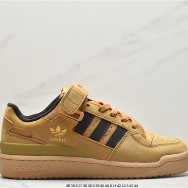 Adidas 三葉草 Originals Forum 84 Low 羅馬系列魔術貼低幫復古系帶百搭休閑運動板鞋