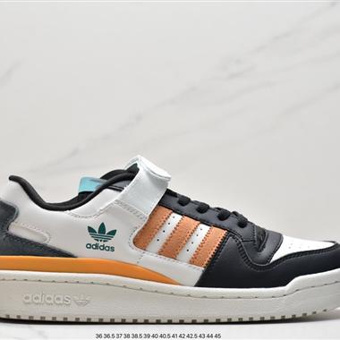 Adidas三葉草 Originals Forum 84 Low 羅馬系列魔術貼低幫復古系帶百搭休閑運動板鞋
