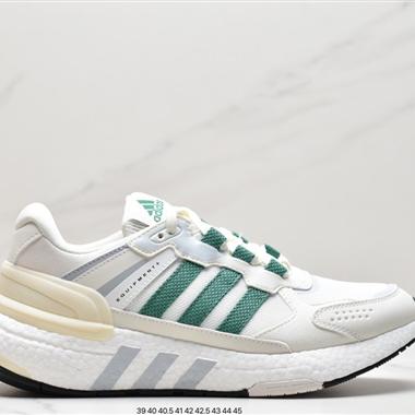 Adidas Equipment+ 復古拼接皮面休閑跑鞋 