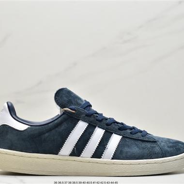 Adidas 三葉草CAMPUS 80S翻毛皮低幫復古運動休閑板鞋