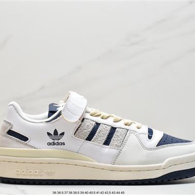 Adidas三葉草 Originals Forum 84 Low 羅馬系列魔術貼低幫復古系帶百搭休閑運動板鞋