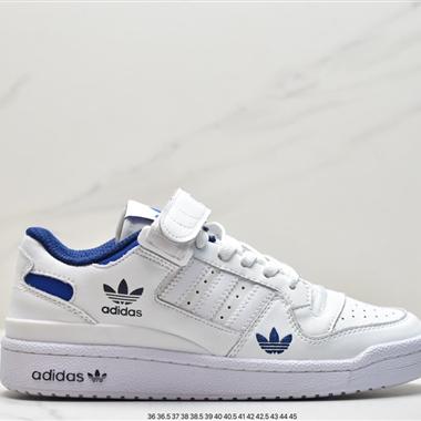 Adidas 三葉草 Originals Forum 84 Low 羅馬系列魔術貼低幫復古系帶百搭休閑運動板鞋