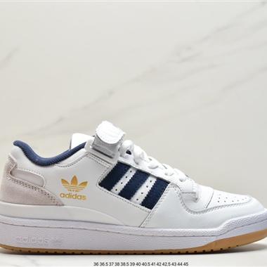 Adidas 三葉草 Originals Forum 84 Low 羅馬系列魔術貼低幫復古系帶百搭休閑運動板鞋