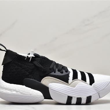 Adidas Trae Young 1"Ice Trae"特雷·楊1代系列低幫緩震防滑透氣運動文化籃球鞋 