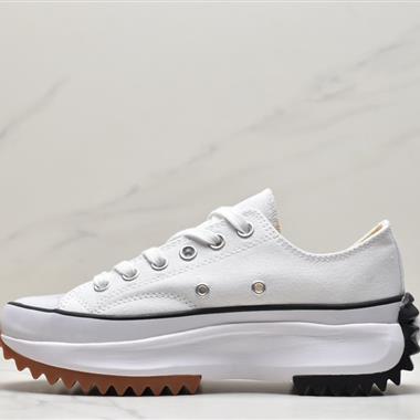 Converse chuck Run Star Hike Hi"White/Black Gum"1970超松糕鋸齒底帆布休閑運動鞋