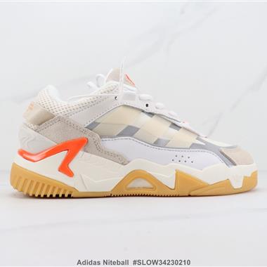 Adidas Niteball 三葉草厚底低幫籃球鞋 