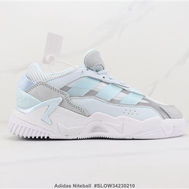 Adidas Niteball 三葉草厚底低幫籃球鞋 