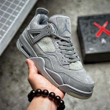 Kaws x Nike Air Jordan 4 Retro"Black Cold Gray" AJ4代中幫復古休閑運動文化籃球鞋