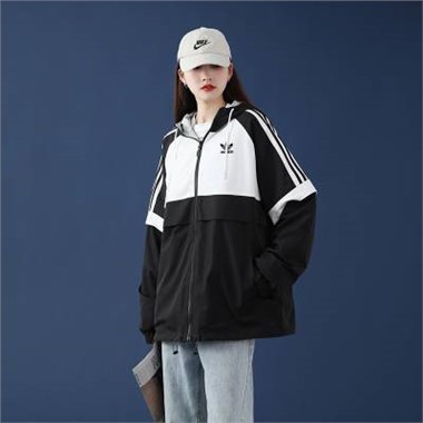 2023新款Adidas 32057三葉草雙面穿外套-1015_黑色