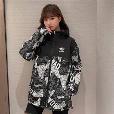2023新款Adidas 32055三葉草風衣-1015_黑色