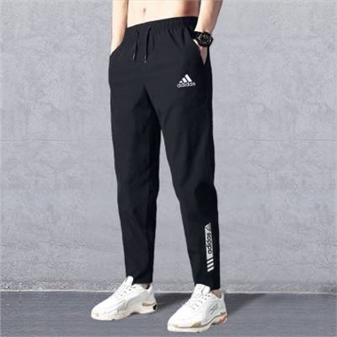 2023新款Adidas 188620阿迪速干長褲-961_黑色