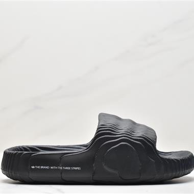 Adidas Original Adilette 22 Slide"Glow Green" 22代系列山脊造型椰子風沙灘涉水百搭運動穿搭拖鞋 
