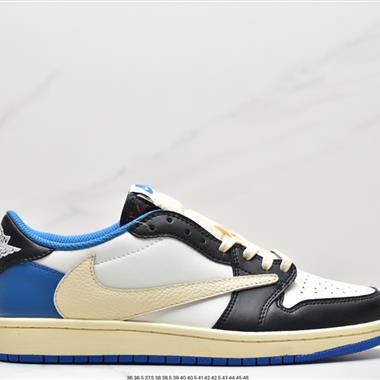 fragment design x Travis Scott x Nike Air Jordan 1 Low OG SP"Black/Green Toe"AJ1