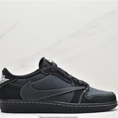 fragment design x Travis Scott x Nike Air Jordan 1 Low OG SP"Black/Green Toe"AJ1