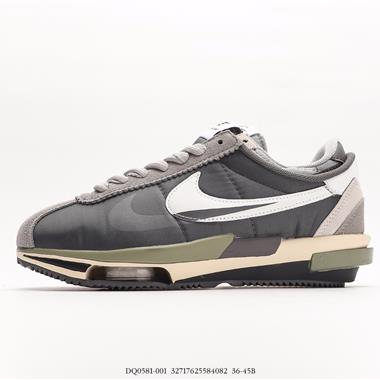 Sacai x Air Zoom Cortez SP 4.0Grey WhiteB.4.0系列改良阿甘低幫解構厚底老爹風休閑運動慢跑鞋