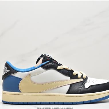 fragment design x Travis Scott x Nike Air Jordan 1 Low OG SP"Black/Green Toe"AJ1
