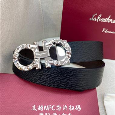 Ferragamo   2023新款時尚皮帶   3.4CM