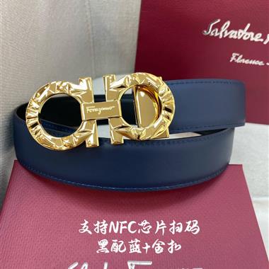 Ferragamo   2023新款時尚皮帶   3.4CM