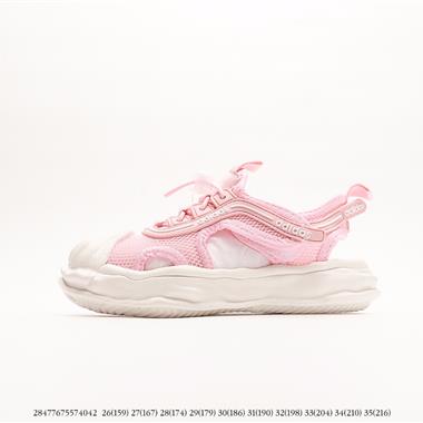 Adidas 三葉草運動包頭涼鞋夏新款兒童鞋鞋沙灘鞋