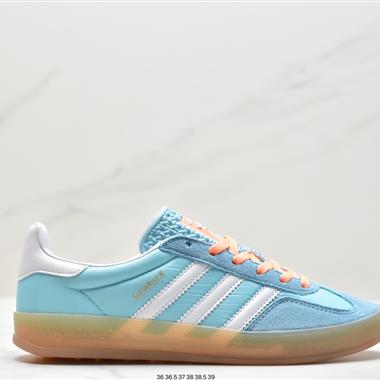 Adidas Originals Gazelle Indoor 三葉草復古休閑防滑耐磨低幫板鞋